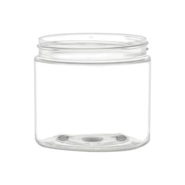 Clear Single Wall Jar, PET, 16 oz., 89-400