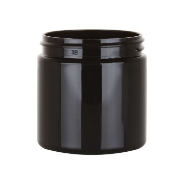 4 oz Black PET Straight Sided Jar 58-400