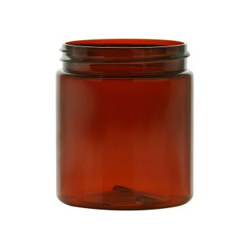 8 oz Amber PET Straight Sided Jar 70-400