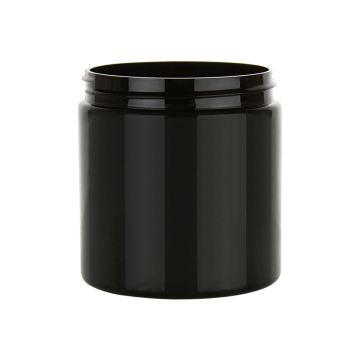 8 oz Black PET Straight Sided Jar 70-400