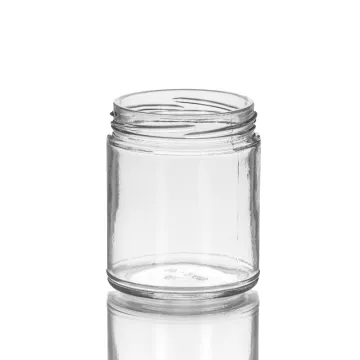 9 oz Clear Glass Straight Sided Jar, 70mm