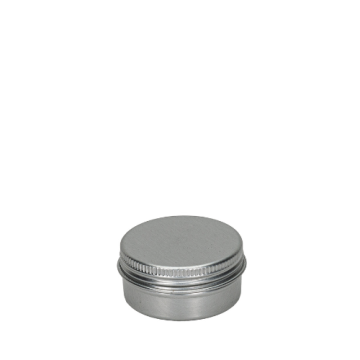 1 oz Silver Metal Screw Top Tin