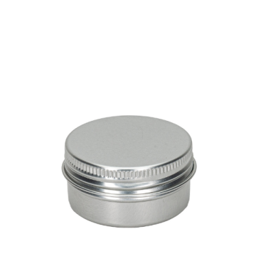 2 oz Silver Metal Screw On Tin