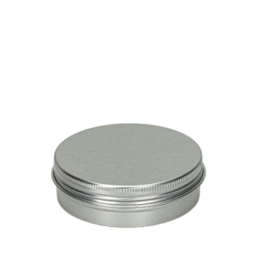 4 oz Silver Metal Screw On Tin
