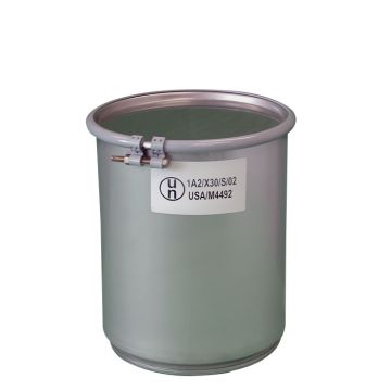 4 Gallon UN Rated Open Head Stainless Steel Drum