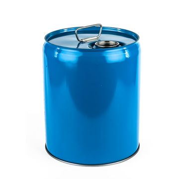 5 Gallon Closed Head Steel Pail with 2 Inch Bung - Blue
