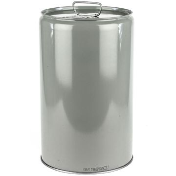 7 Gallon Closed Head Steel Pail - Gray