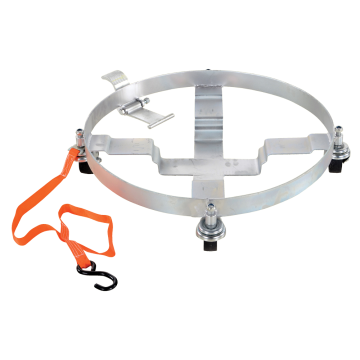 Tilting 55 Gallon Drum Dolly - Steel Casters