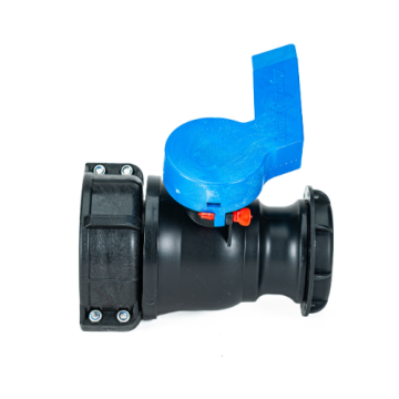 2 Inch QD Drilled Ball Valve, 75 mm PP Collar, PE Gasket