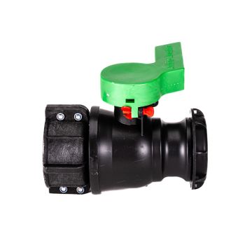 2 Inch QD Anti-Backflow Ball Valve, 62 mm PP Collar, Viton Gasket