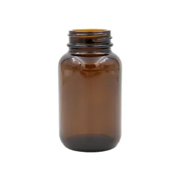 120 cc Amber Glass Wide Mouth Packer Bottle