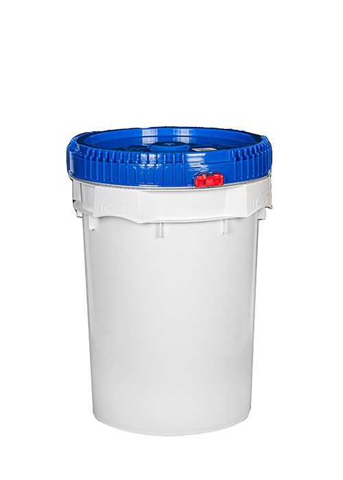 1748 10.7 Gallon Open Head Plastic Bucket - Screw Lid, UN Rated