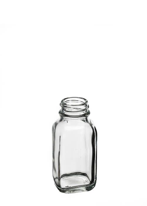 FSQ2-GLASS 2 Ounce French Square Glass Bottle - Basco USA
