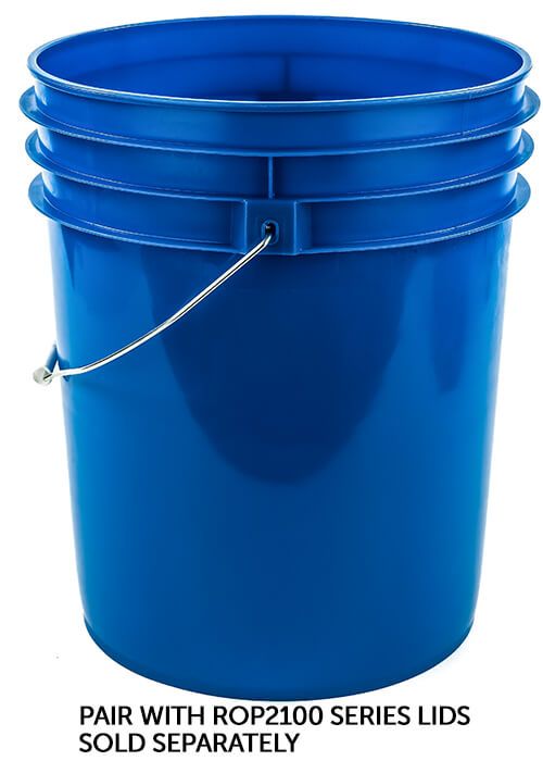 ROP2150BL-M RightPail ™ 5 Gallon Plastic Bucket, Open Head, Metal