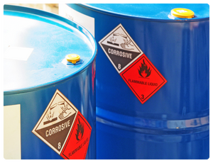 Hazardous material drums and secondary containment systems for chemical and oil storage