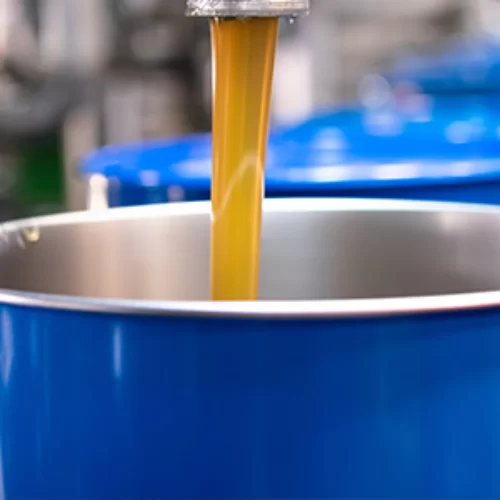 Oil going into pails