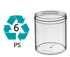 Clear Polystyrene Jar
