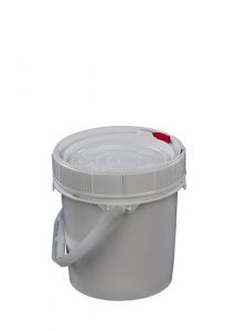 Life Latch ® 0.6 Gallon Plastic Bucket, White Screw Top Lid – White
