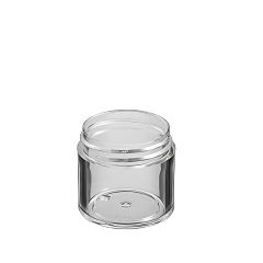 1 oz clear thick wall polystyrene jar