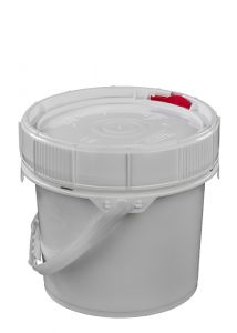 2.5 gallon white safety locking pail