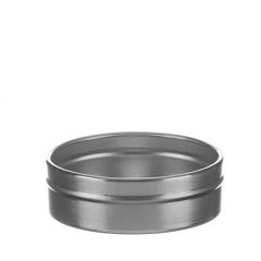 Round Metal Tin Lid - 1 Ounce Flat Seamless Tin