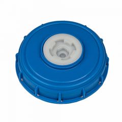 6 Inch Blue Fill Cap For Mauser IBCs - 2 Inch Buttress