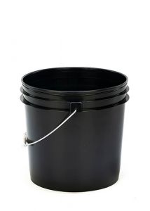 black 2 gallon pail
