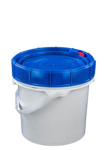 3.5 Gallon safety pail with blue locking lid