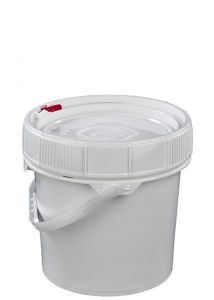 White safety pail locking lid