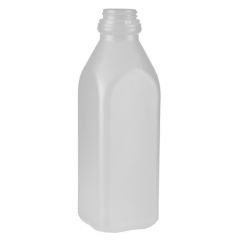 32 oz Square Plastic Bottle - 38mm, Natural