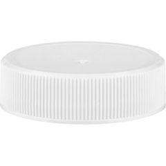 White HDPE matte top cap, 38-400