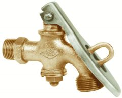 Solid Brass Drum Faucet - 3/4 Inch NPT Inlet - 3/4 Inch GHT Male Outlet