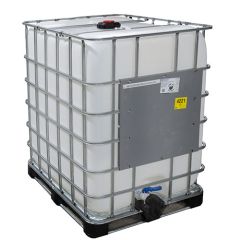 IBC tote that holds 330 gallons of liquid
