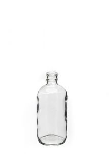 4 Oz Clear Boston Round Glass Bottle 