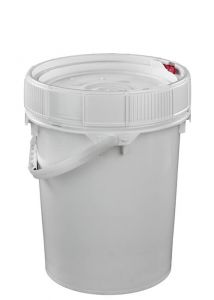 5 Gallon Child safe pail with locking lid white