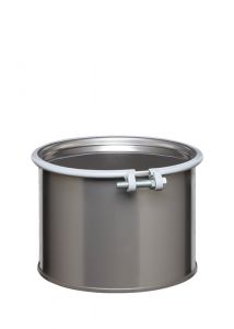5 Gallon Stainless Steel Drum, Open Head, UN Rated, Bolt Ring