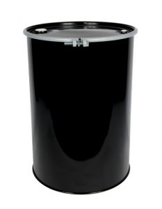 55 Gallon Straight Sided Steel Drum with Fittings and Bolt Ring