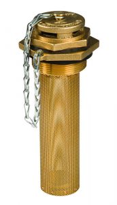 Justrite® Brass Fill Vent With 6 Inch Flame Arrester