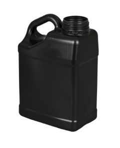 4 Liter Plastic Slanted F-Style Black Bottle