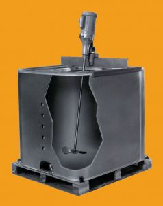 Bulk Container Mixer - Standard With Clamp Mount - 3/4 HP Air Motor