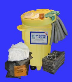 95 Gallon Overpack with Wheels and Clean Sorb Spill Kit Plus