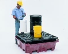 SpillKing™ Containment Basin With Flat Deck Pallet With drain