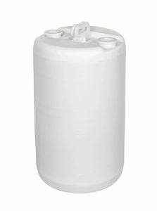 20 Gallon UN Rated Closed Head Plastic Drum With 2 Handles Spout - White