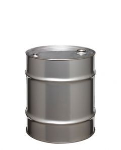 20 Gallon UN Rated Closed Head Stainless Steel Drum with Fittings