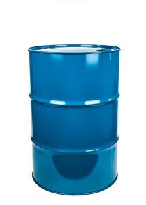 30 Gallon UN Rated Closed HEad Steel Drum with Rust Inhibitor Interior and Fittings - Blue