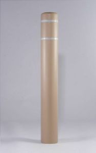 Bollard Cover Beige With White Tape 4.5 Inch I.D. x 52 Inch H