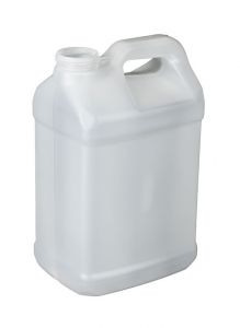 2 ½ Gallon HDPE Plastic F-Style Bottle - Natural