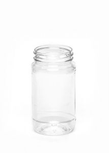 Translucent Round Wide-Mouth Plastic Jars Bulk Pack - 8 oz, Black