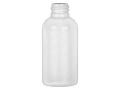 2 oz Natural HDPE Boston Round Bottle with a 20-410 neck finish