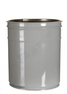 Grey open head steel pail
